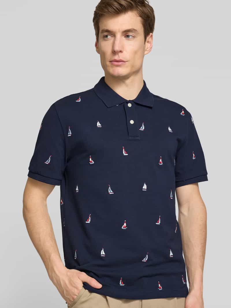 Gant Regular fit poloshirt met motiefstitching