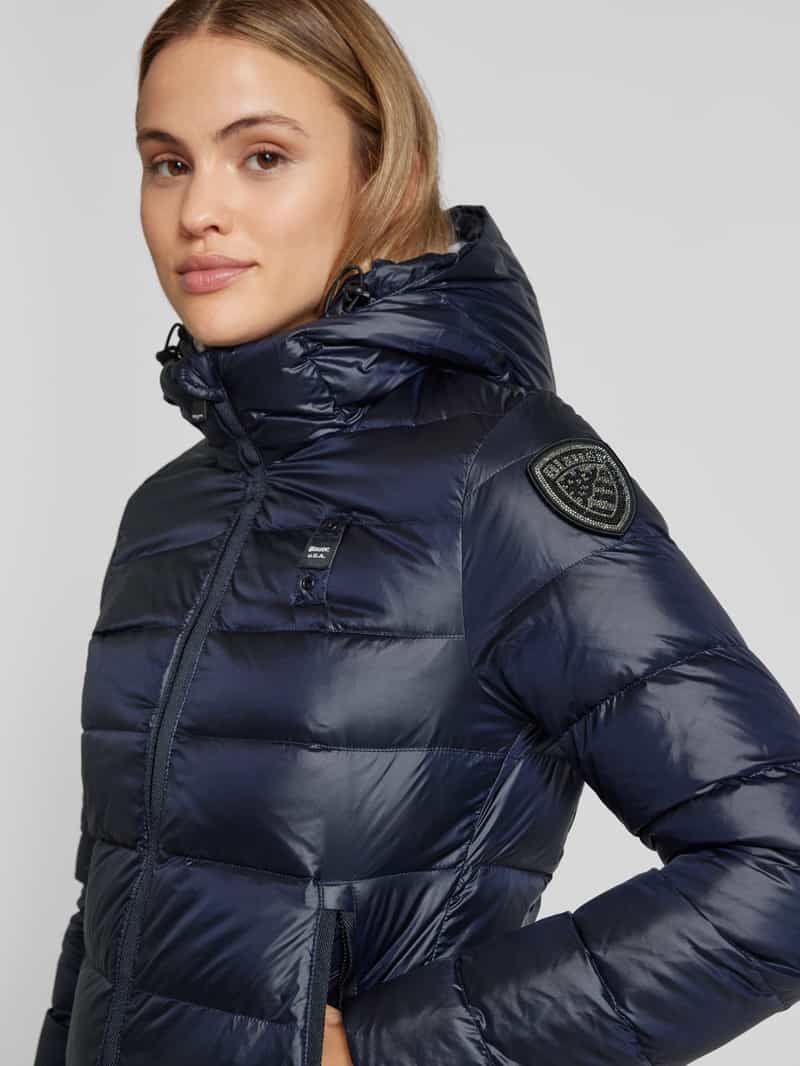 Blauer Usa Gewatteerd jack met labeldetail