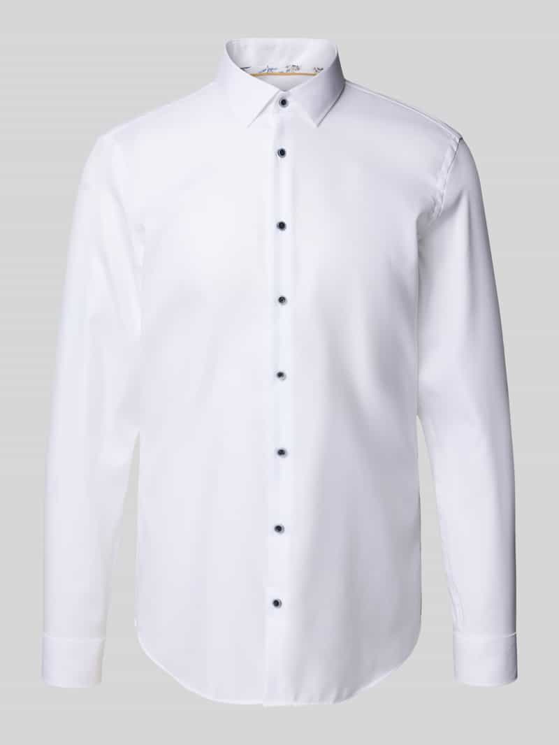 Super slim fit zakelijk overhemd met kentkraag