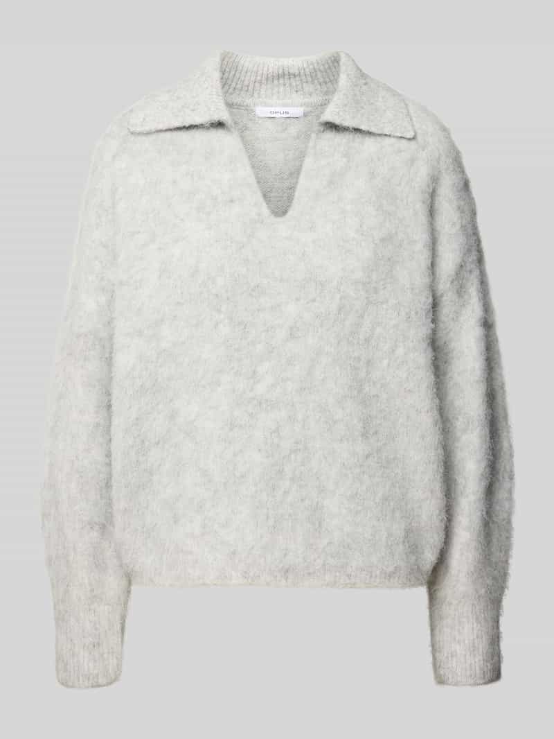 Opus Gebreide pullover met ribboorden model 'Pelsie'