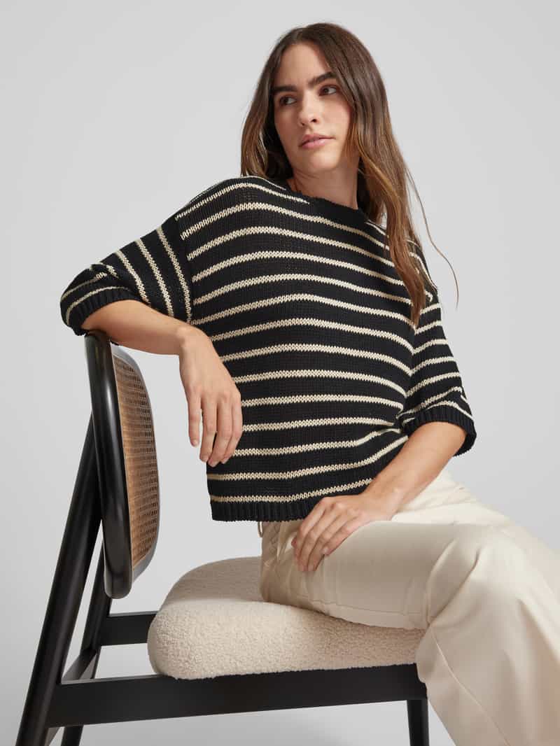Kaffe Gebreide pullover met extra brede schouders model 'ysabel'