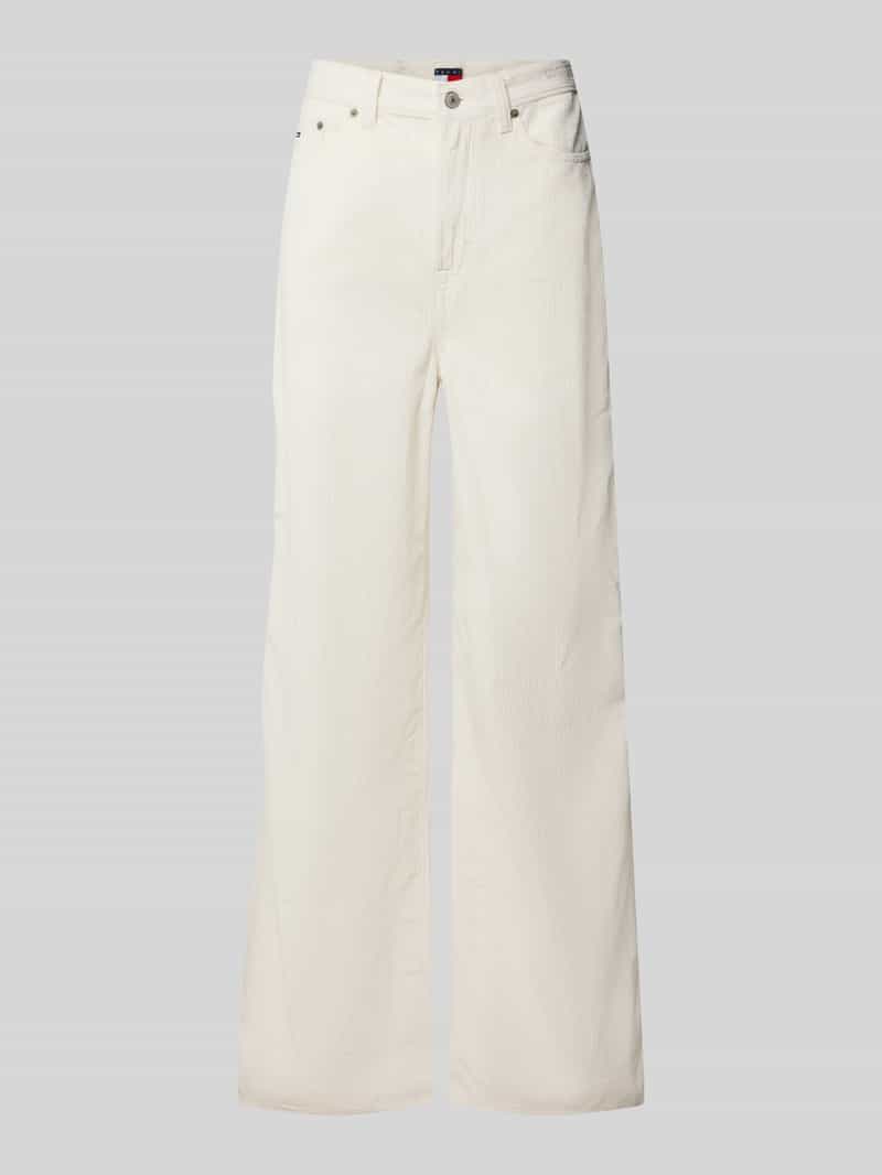Tommy Jeans Wide leg corduroy broek van puur katoen