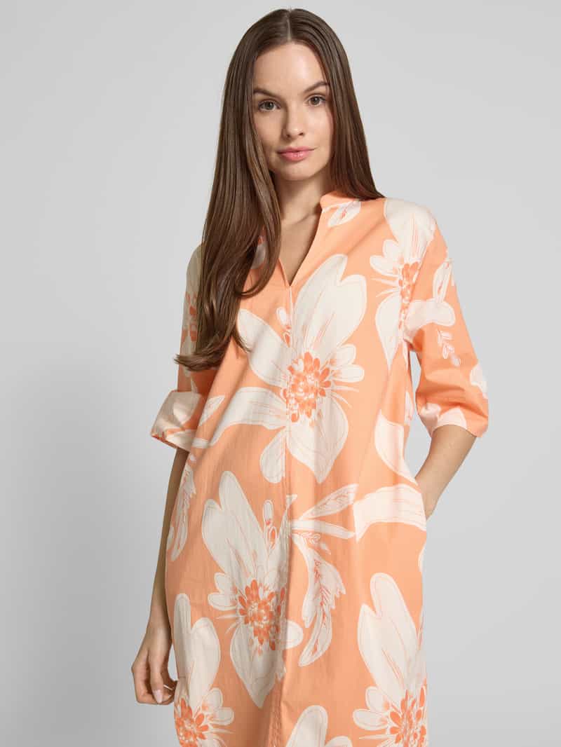 Opus Knielange tuniekjurk met 1 2-mouwen model 'Wiara'
