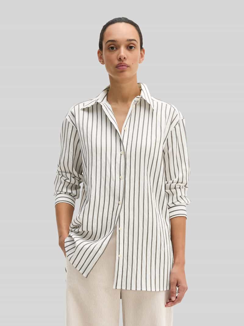 Marc O'Polo Regular fit blouse met lange mouwen van modalmix