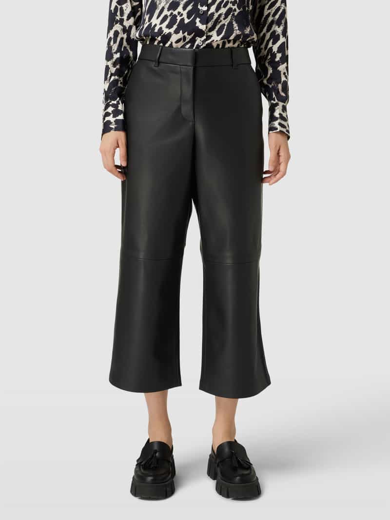 Bootcut capribroek in leerlook Christian Berg Woman