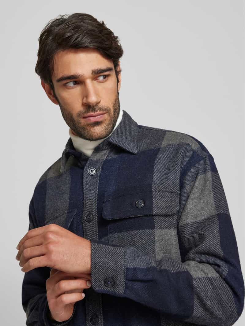 Jack & Jones Premium Slim fit overhemdjack met kentkraag