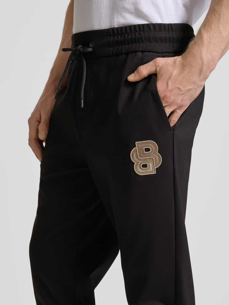 Boss Relaxed fit sweatpants met labelbadge model 'Lamont'
