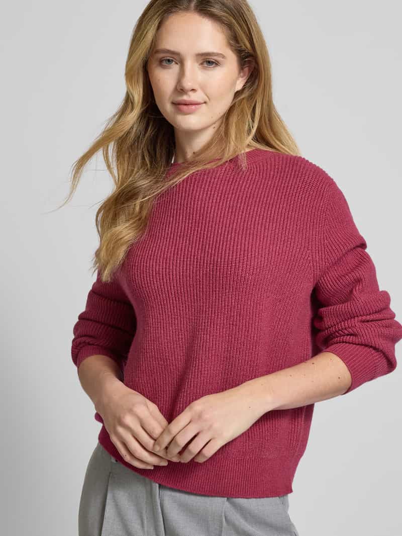 Christian Berg Woman Oversized gebreide pullover van viscosemix met ronde hals