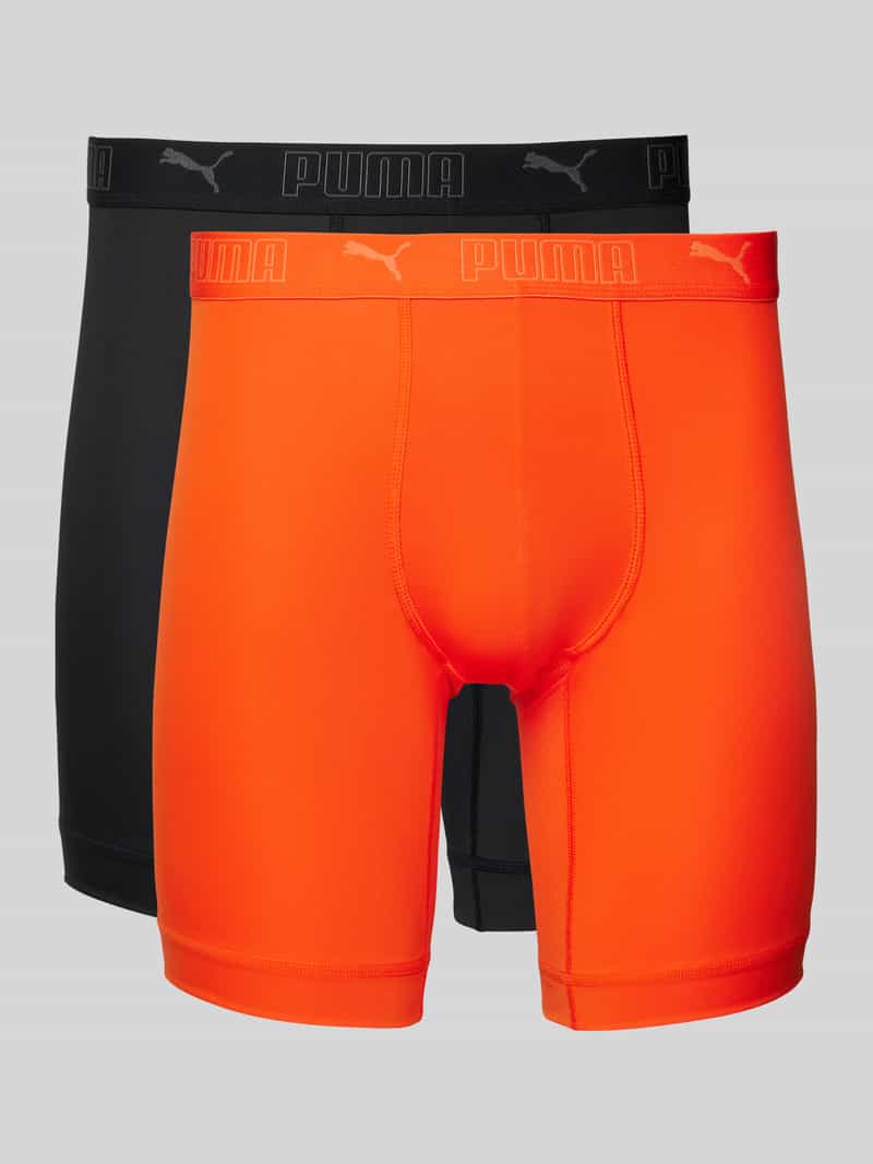 Puma Boxershort met elastische band met label in een set van 2 stuks