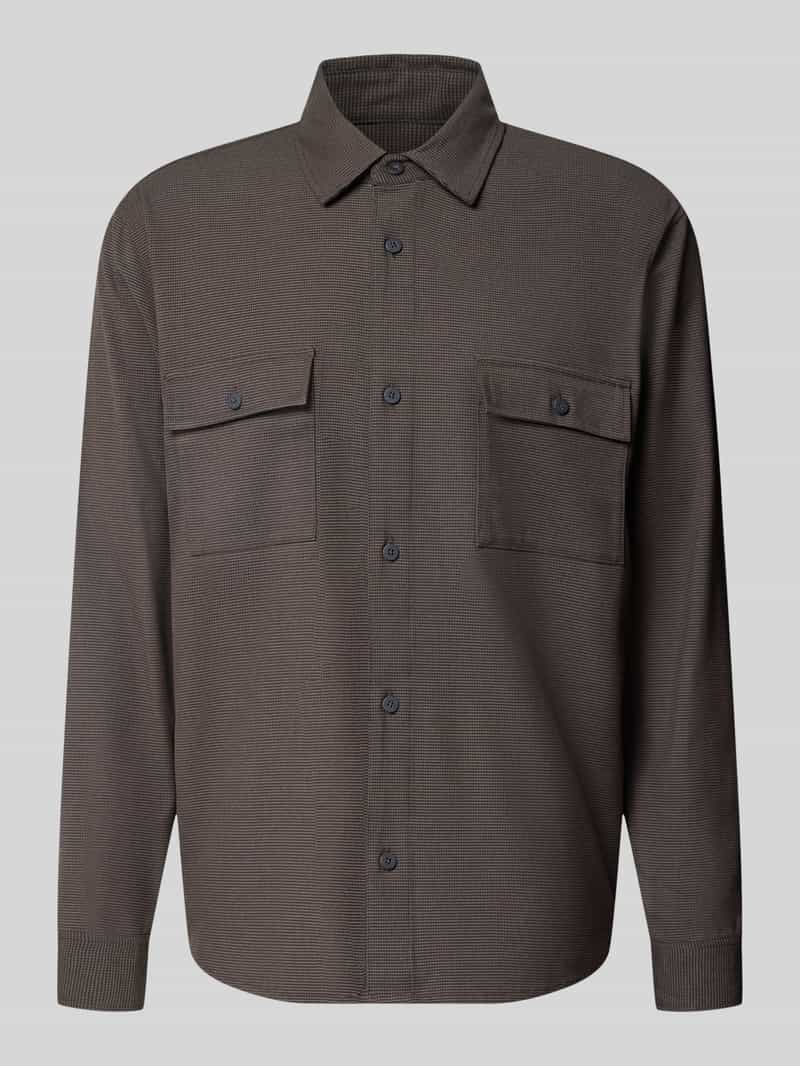 relaxed fit vrijetijdsoverhemd met viscose model 'LUKA'