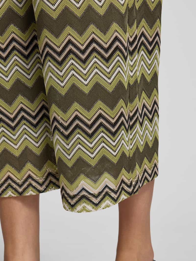 comma Stoffen broek met elastische band met logo