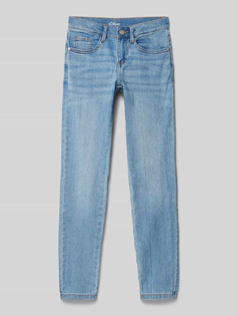 s.Oliver RED LABEL Regular fit jeans van katoenmix en smalle pijpen model 'SURI'