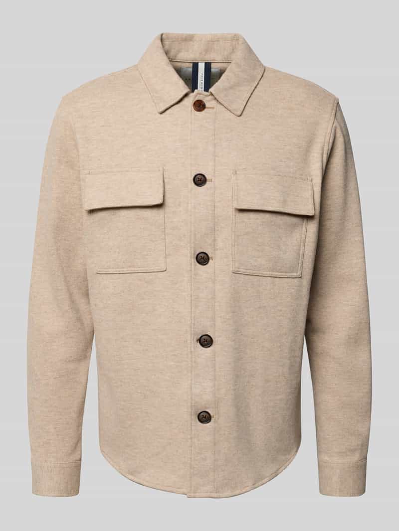 Profuomo Relaxed fit overhemdjack met borstzakken