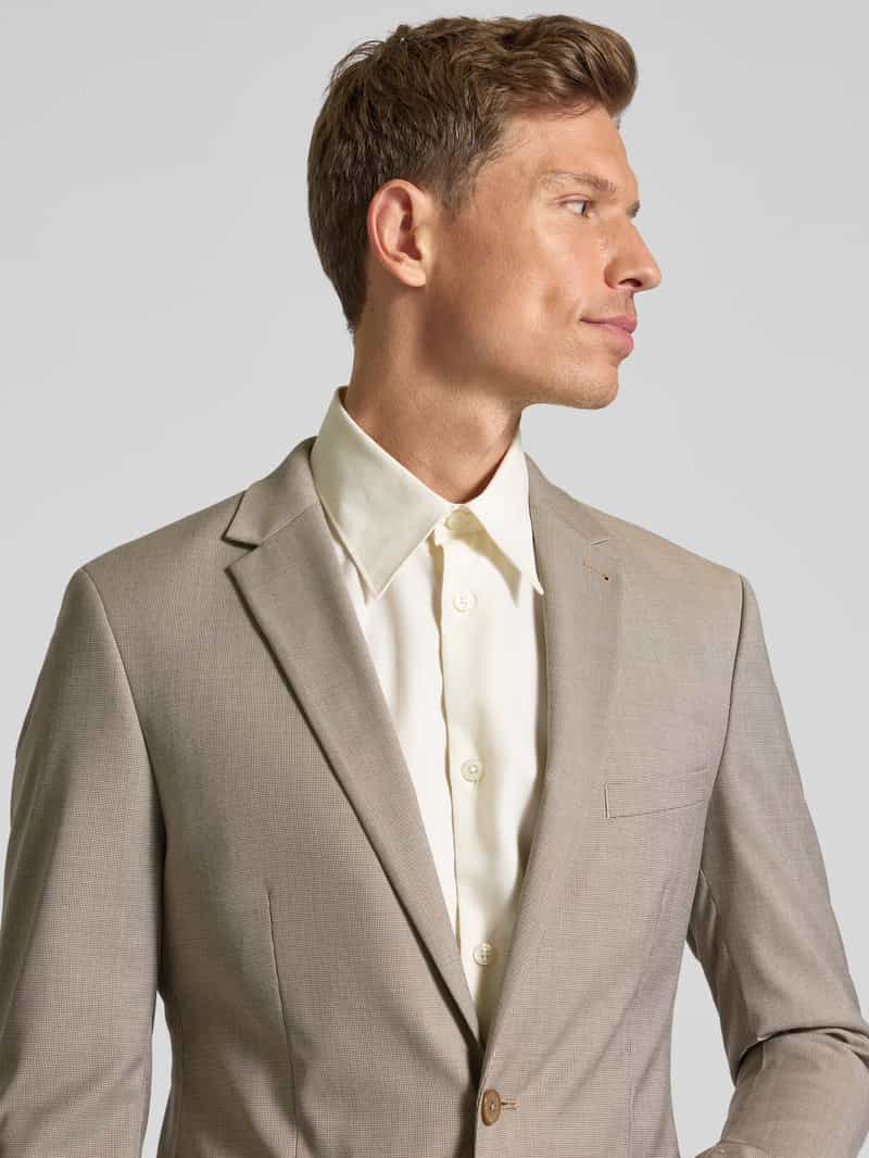 MCNEAL Super slim fit 2-knoops colbert met klepzakken