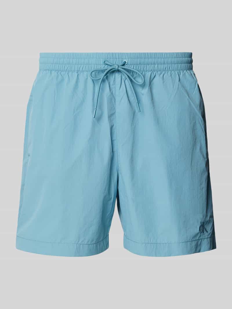 Regular fit zwembroek met labelstitching, model ‘DRAWSTRING’