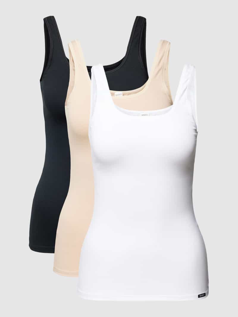 SKINY Tanktop met ronde hals in een set van 3 stuks model 'ADVANTAGE'