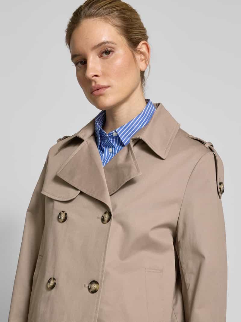 Amber & June Trenchcoat met strookzakken