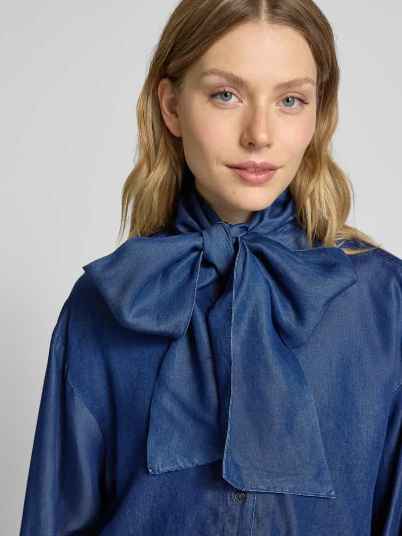 Selected Femme Relaxed fit strikblouse met denimlook model 'JANNA'