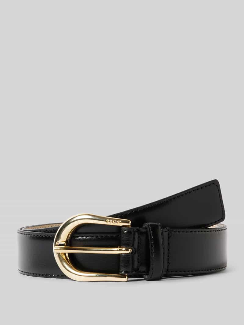 Boss Leren riem met doornsluiting, model 'Carol'