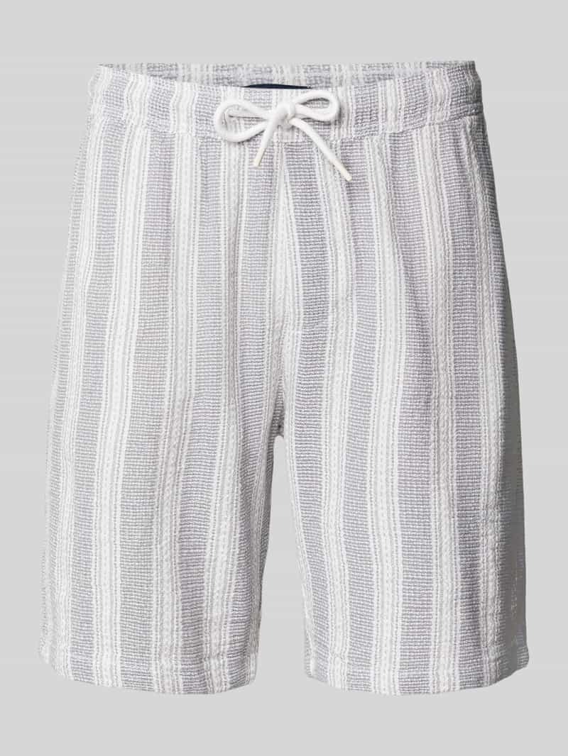 MCNEAL Korte regular fit broek met structuurmotief
