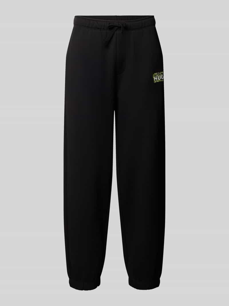 HUGO Blue Regular fit sweatpants van puur katoen model 'Nivion'