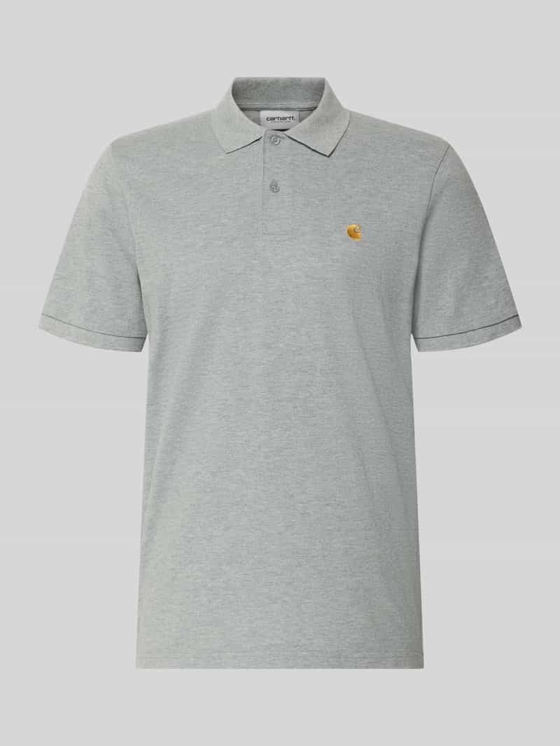 regular fit poloshirt met labelstitching