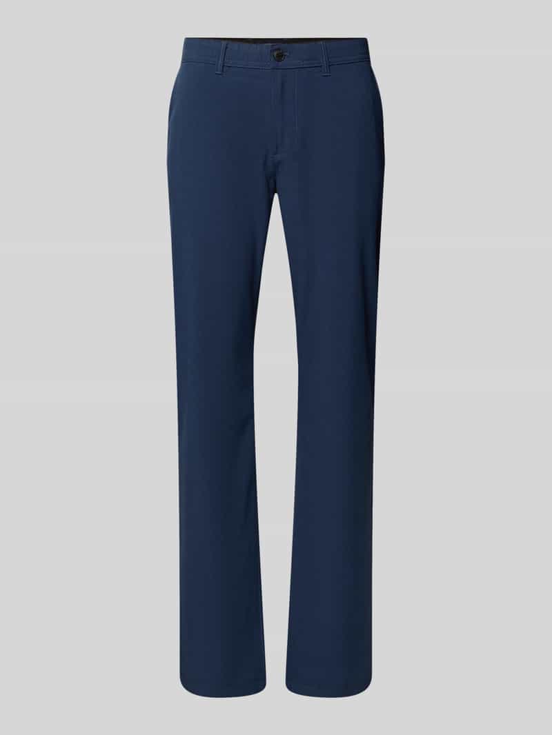 Slim fit stoffen broek met Franse steekzakken