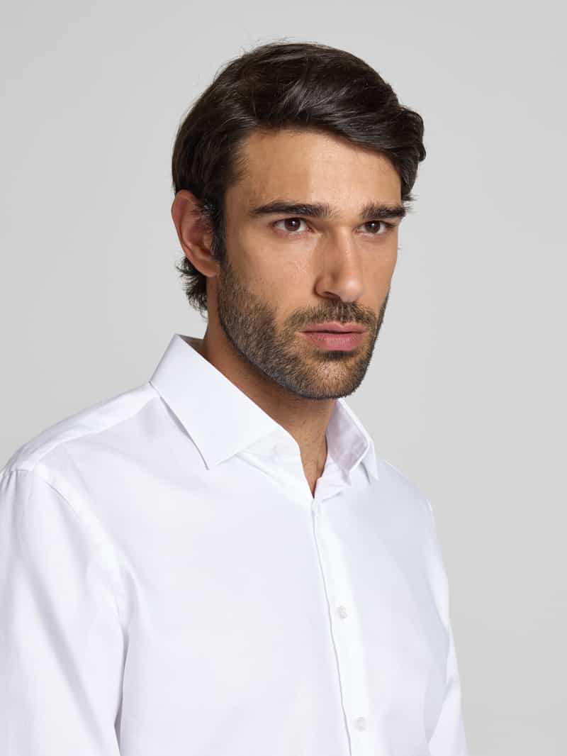 Jake*s Slim fit zakelijk overhemd met extra lange mouwen