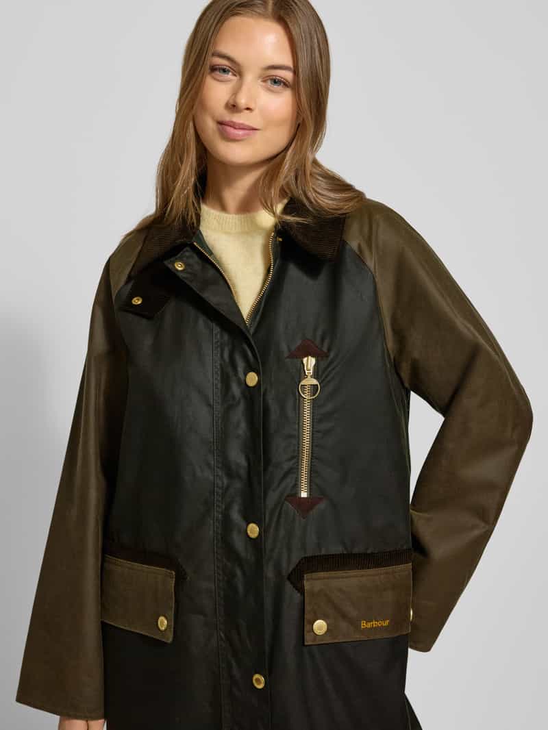Barbour Regular fit lange jas van puur katoen model 'EVETTE'