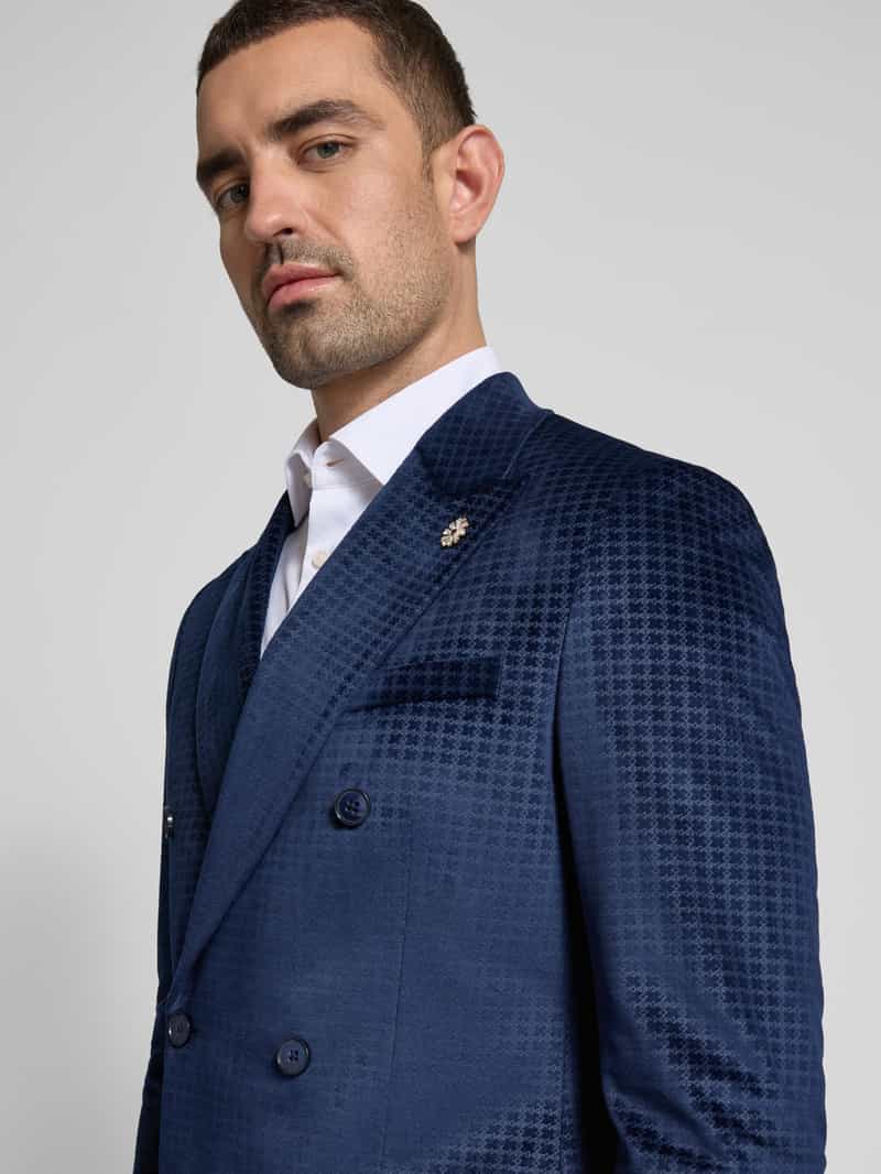 MCNEAL Slim fit colbert met paspelzak op de borst