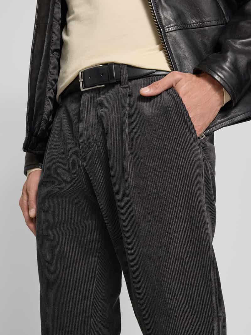 Marc O'Polo Tapered fit corduroy broek van puur katoen model 'OSBY PLEATS'