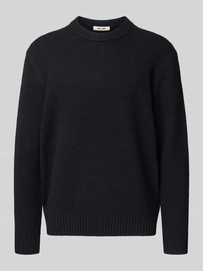 Only & Sons Relaxed fit pullover van katoenmix met wol model 'JAMES'