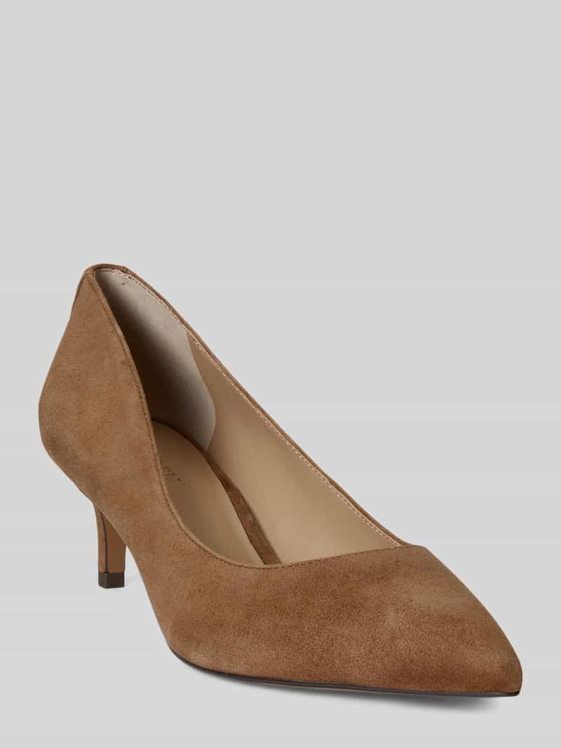 Pumps van echt suède