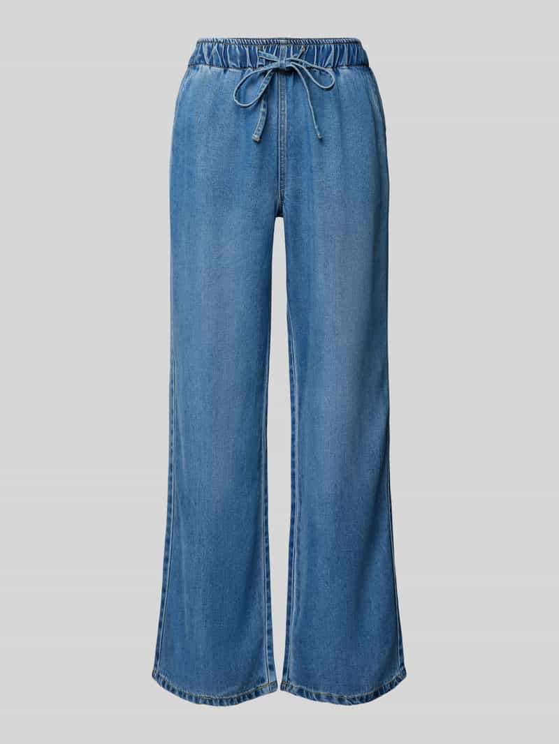 Only Regular fit wide leg jeans met elastische band model 'GRETA'