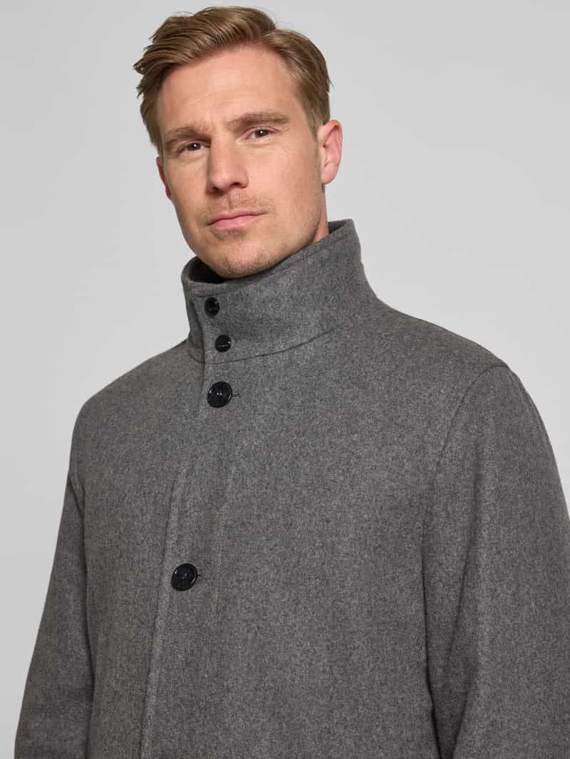 HECHTER PARIS Wollen jas met opstaande kraag