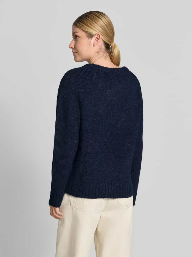 Ichi Gebreide pullover met wol en ronde hals