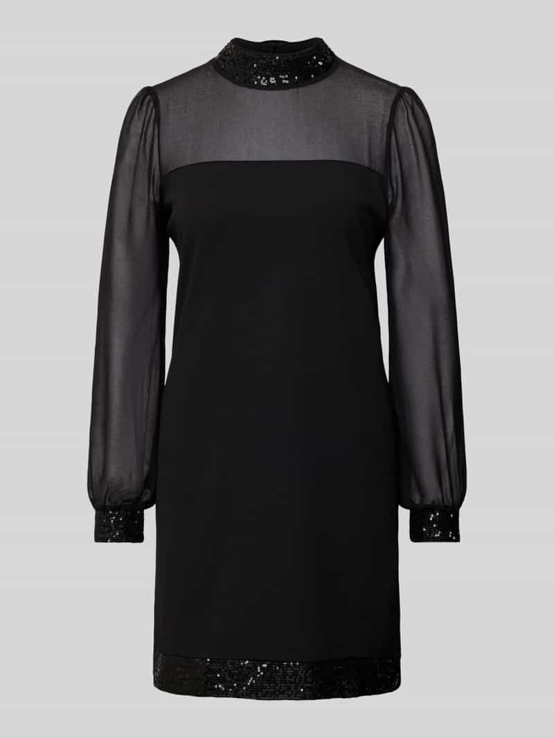 Apricot Semi-transparant mini-jurk met pailletten