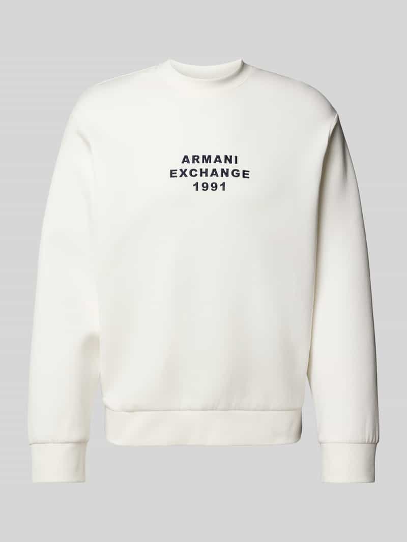 Armani Exchange Sweatshirt met labelstitching