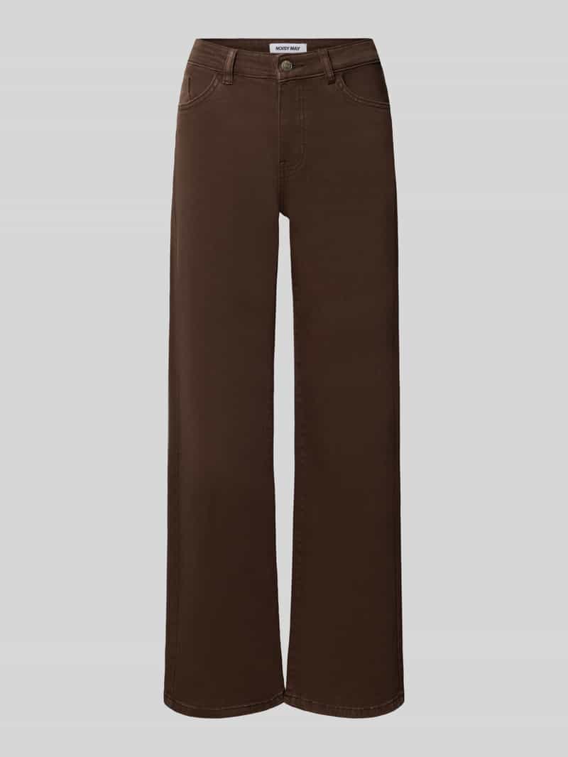 Noisy may Jeans Nmyolanda Mw Straight Jeans Colored 27036618 Chocolate Brown Dames Maat - W26 X L32
