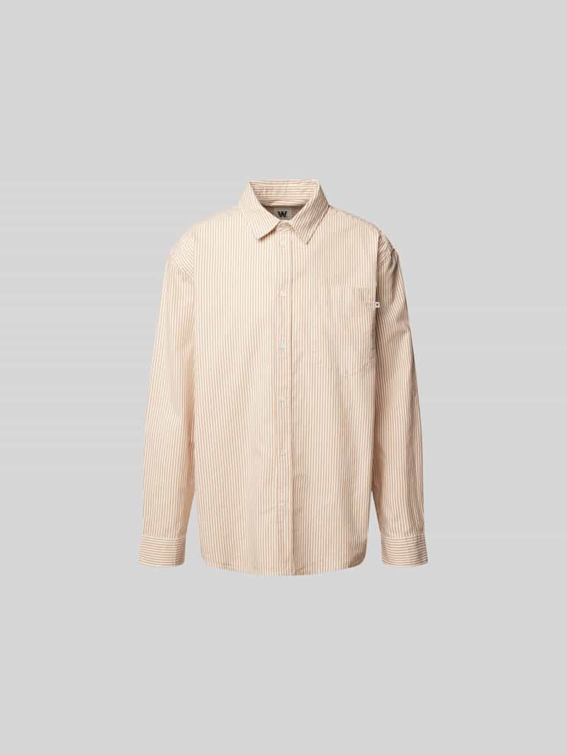 Wood Relaxed fit vrijetijdsoverhemd met borstzak