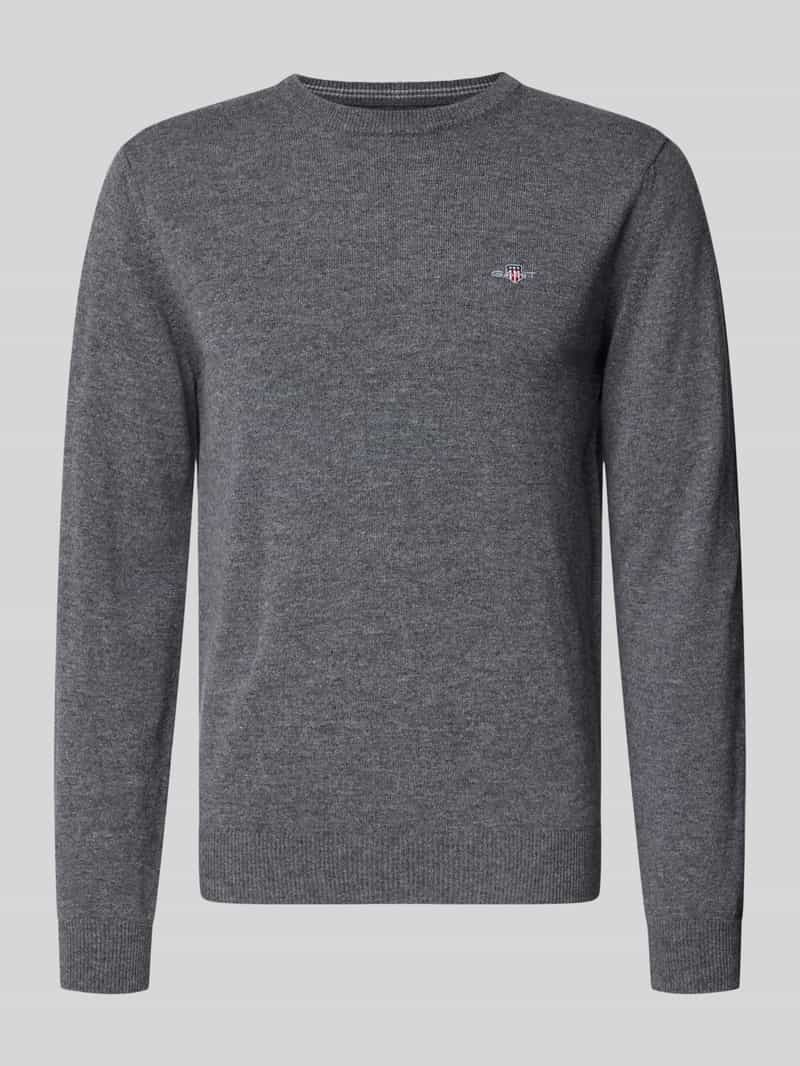 Gant Trui Soft Superfine Italian Lambswool Crew Neck Antraciet / male