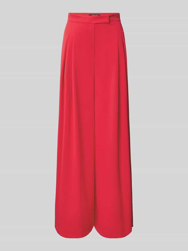 Marc Cain Wide fit stoffen broek met platte plooien