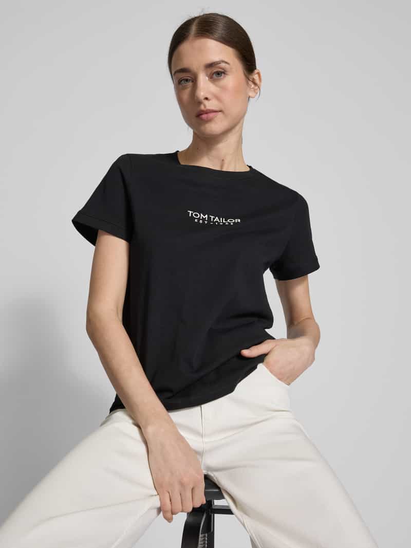 Tom Tailor Regular fit T-shirt van puur katoen