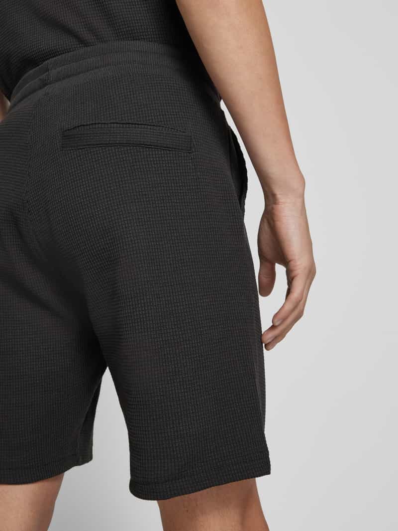 Calvin Klein Jeans Korte regular fit broek met structuurmotief