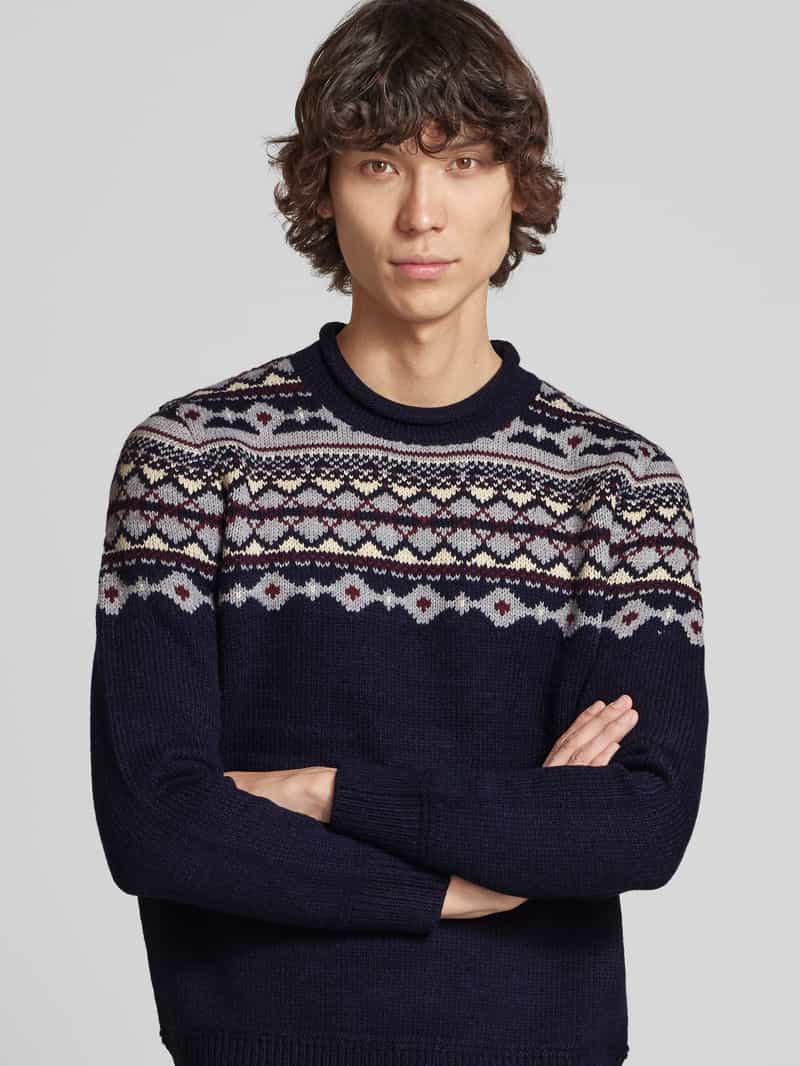 Superdry Gebreide pullover met labelpatch