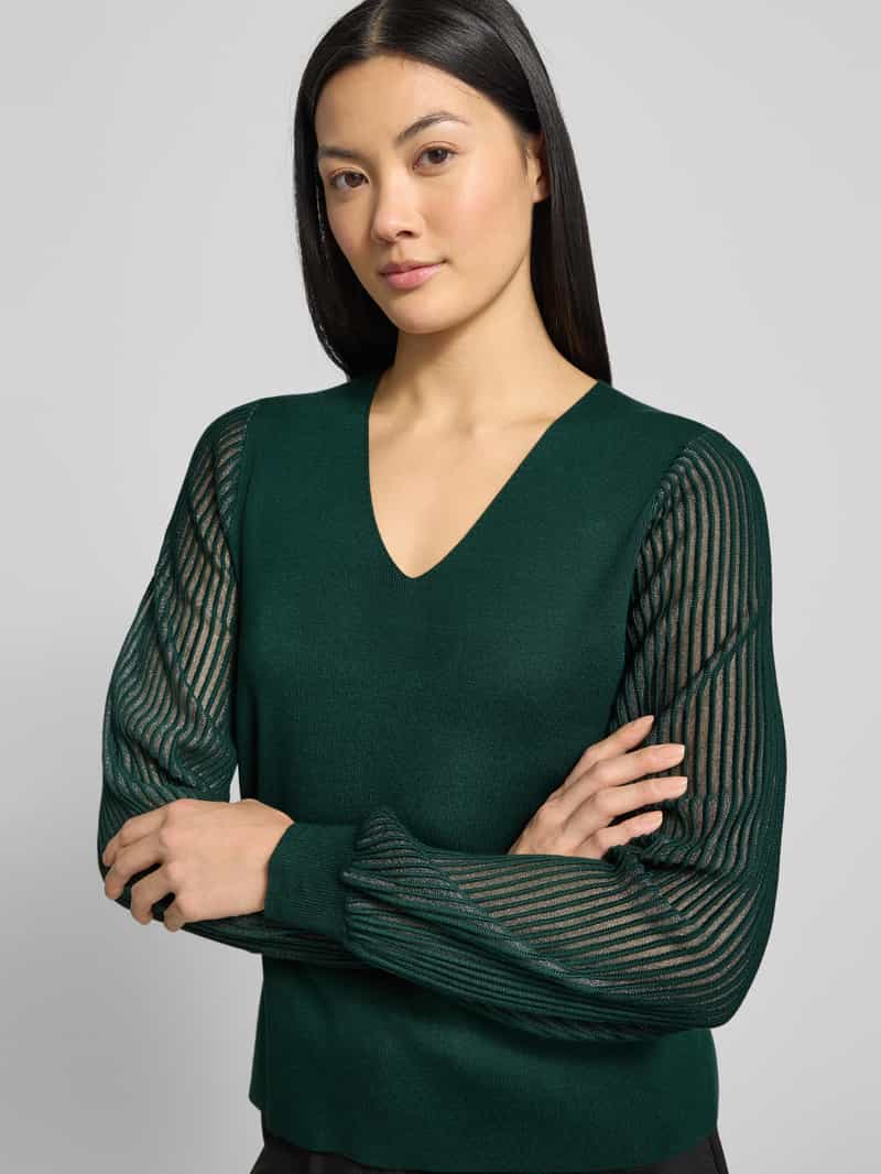 s.Oliver BLACK LABEL Regular fit pullover met semi-transparante ballonmouwen