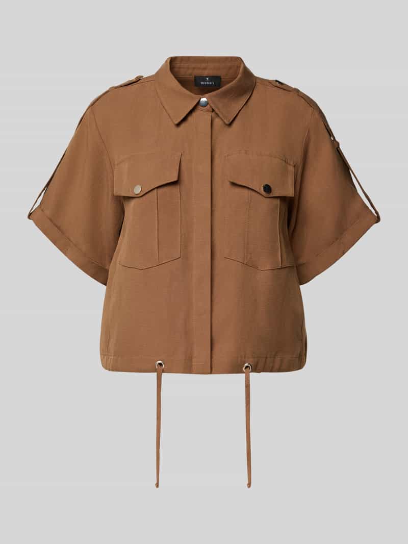 monari Overhemdblouse met blinde knoopsluiting