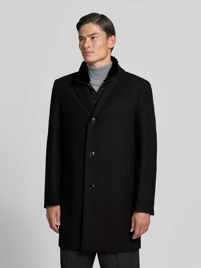 HECHTER PARIS Regular fit lange jas van wolmix