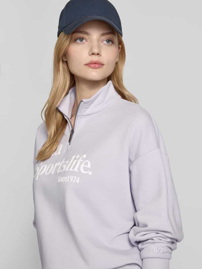 Fila Oversized sweatshirt met opstaande kraag model 'LACHY'