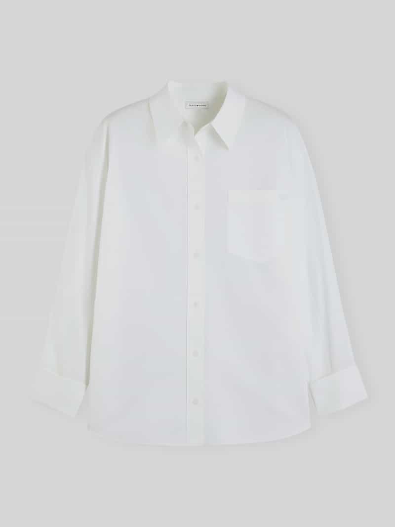 Tommy Hilfiger Regular fit blouse met lange mouwen van puur katoen